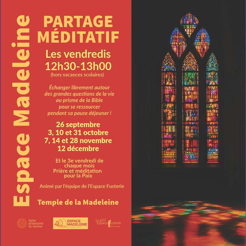 Partage meditatif       - Tous les vendredis à 12h30 (sauf vacances)
